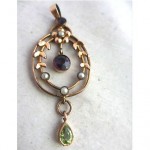 antique victorian suffragette pendant