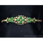 vintage 14k jade and diamond bracelet