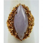 vintage 14k lavender jade ring