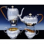 vintage 1924 elkington sterling melon tea and coffee set