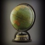 vintage 1935 replogle digital tape desk globe clock