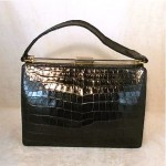 vintage 1940s crocodile handbag