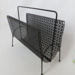 vintage 1950s metal magazine rack