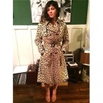 vintage 1960s french leopard print trench coat