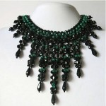 vintage 1960s glass collar necklace