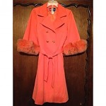 vintage 1960s lilli ann fox trim knit coat