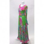 vintage 1970s leonard silk maxi dress