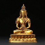 vintage 19th century bronze buddha