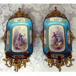 vintage 19th century french sevres sconces