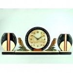 vintage art deco marti mantl clock set