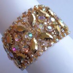 vintage aurora borealis rhinestone bracelet