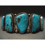 vintage basalt turquoise bracelet