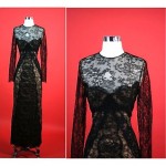 vintage bill blass silk lace evening gown