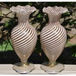 vintage dino martens pair murano glass vases