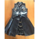 vintage gianni versace leather skirt and vest