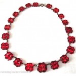 vintage gripoix glass flower necklace