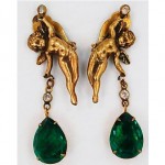 vintage joseff of hollywood cherub earrings