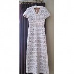 vintage lace macrame maxi dress