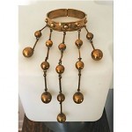 vintage modernist brass collar necklace