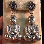 vintage napier buddha earrings