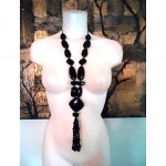 vintage oscar de la renta resin tassel necklace