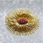 vintage tiffany ruby brooch