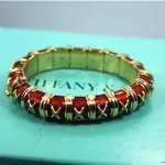 vintage tiffany schlumberger 18k enamel bracelet