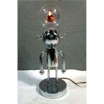 vintage torino chrome robot lamp