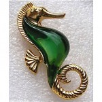 vintage trifari seahorse pin