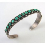 vintage zuni sterling turquoise cuff bracelet