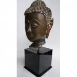 antique 16th century bronze buddha head