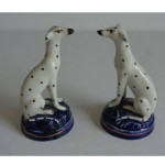 antique 1820s pair staffordshire dalmatian figurines