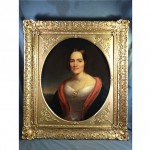 antique 1840s oil portrait