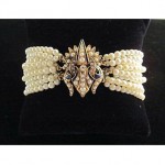 antique 1870s pearl diamond bracelet