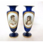 antique 1880s handpainted moser vases