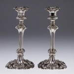 antique 1883 sheffield solid silver candlesticks