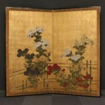 antique 18th century chinese folding screen