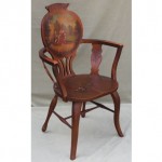 antique 1900s painted boudoir chair