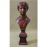 antique 19th century carved mahogany finial fragment