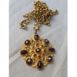 antique 19th century garnet necklace