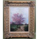 antique 19th century lewis john wood oil painting