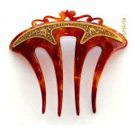 antique art nouveau 18k hair comb