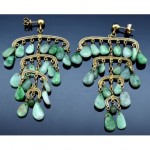 antique chinese jadeite earrings