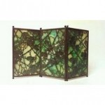 antique tiffany slag glass table screen