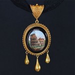 antique victorian micro mosaic pendant