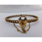 antique victorian padlock and key bangle bracelet