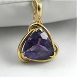 vintage 14k amethyst pendant