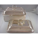 vintage 1919 silver entree dishes