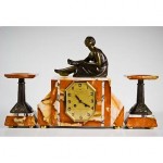 vintage 1920s french clock set