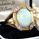 vintage 1920s opal diamond ring